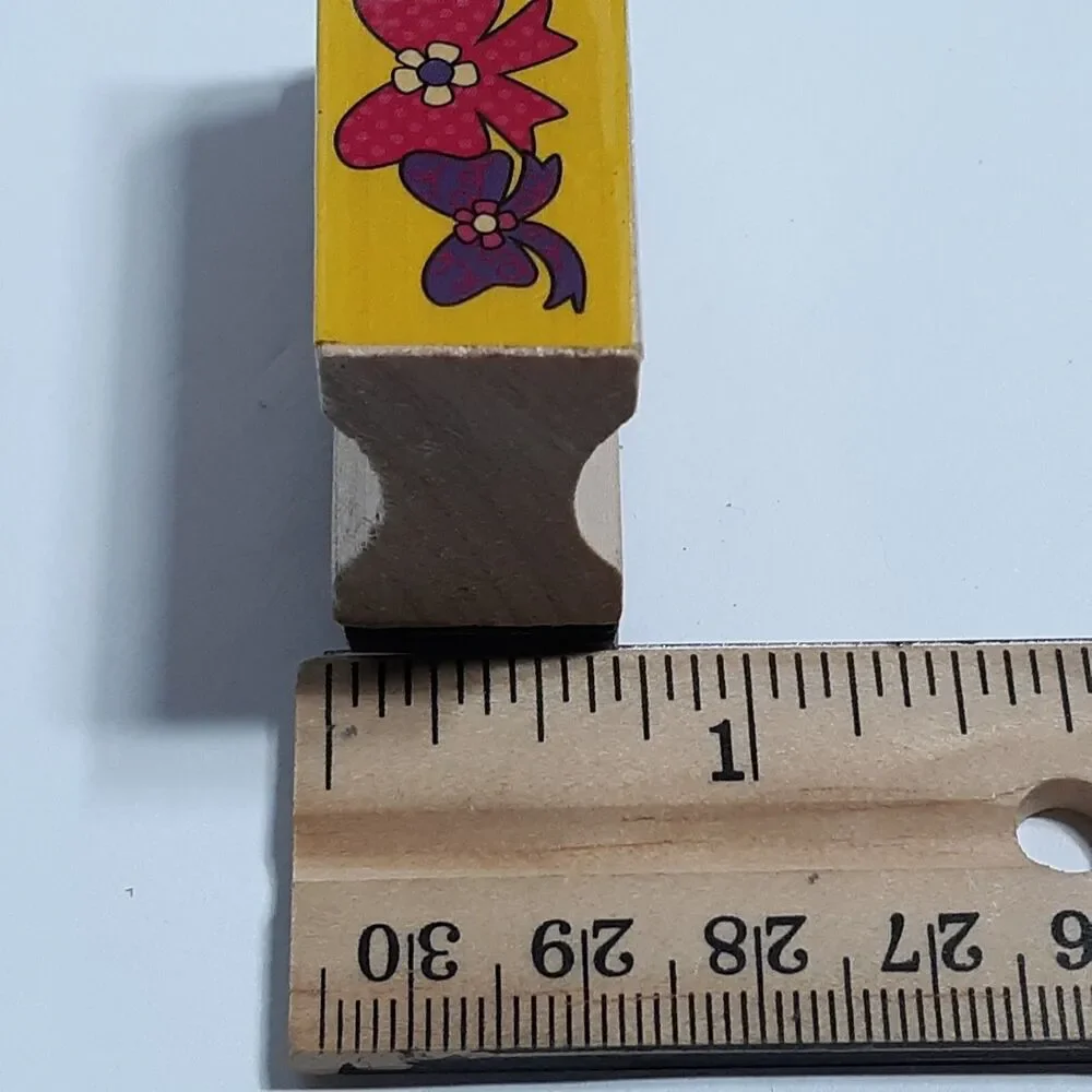 Lot of 3 Disney Rubber Stamps Daisy Duck Flower Ribbbons Bows Animals Crafting